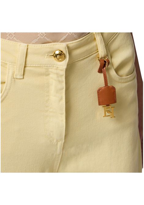 Dyed cotton jeans with logo charm ELISABETTA FRANCHI | Trousers | PJ87D51E2DC7